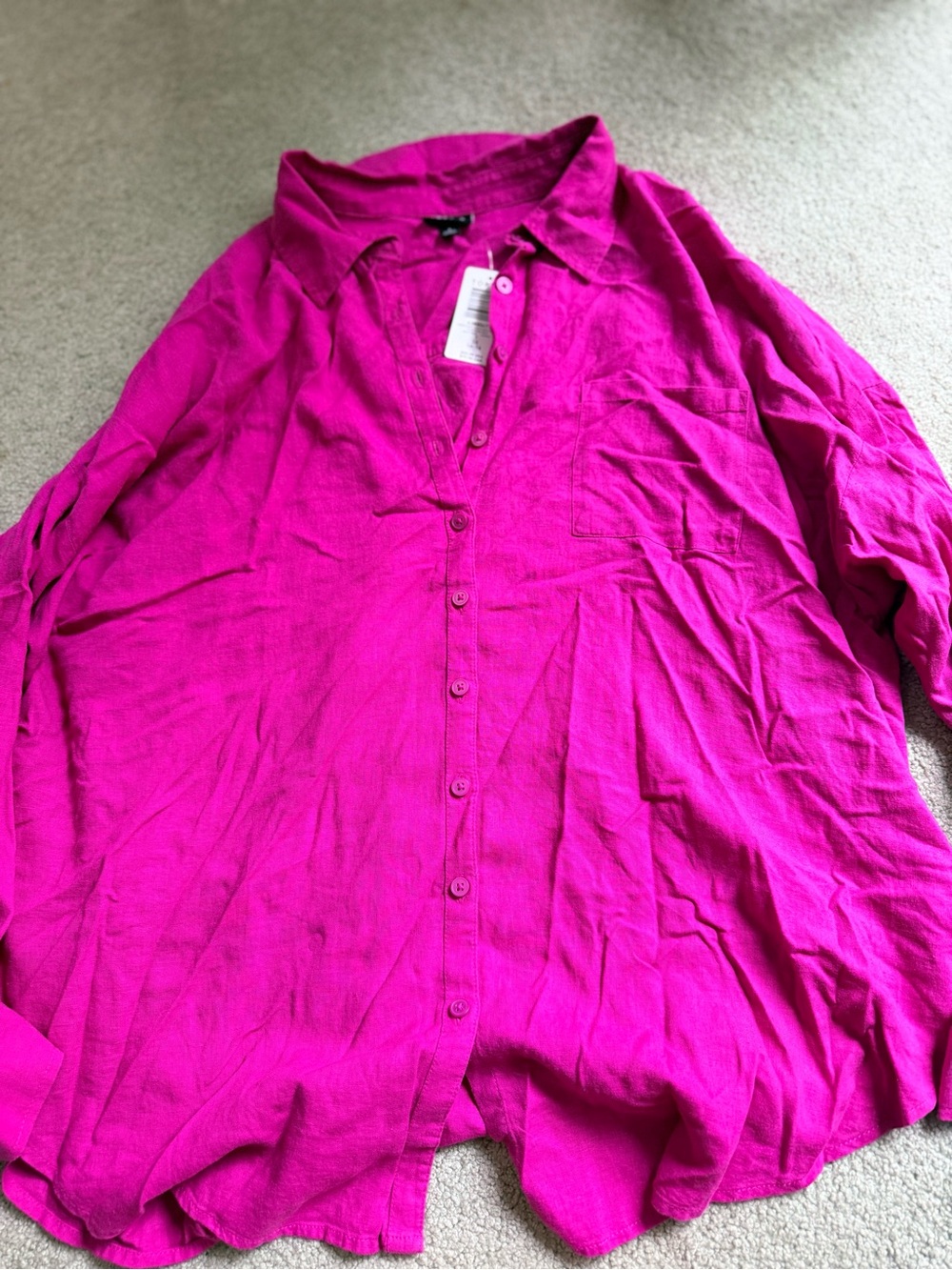 torrid Fuchsia Button-Front Casual Shirt